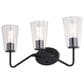 Vaxcel Beverly 3-Light Bathroom Vanity in Matte Black, , large
