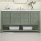 James Martin Vanities Breckenridge 60" Single Bathroom Vanity in Smokey Celadon with 3 cm Ethereal Noctis Quartz Top, Rectangular Sink and FreePower Wireless Charger, , large