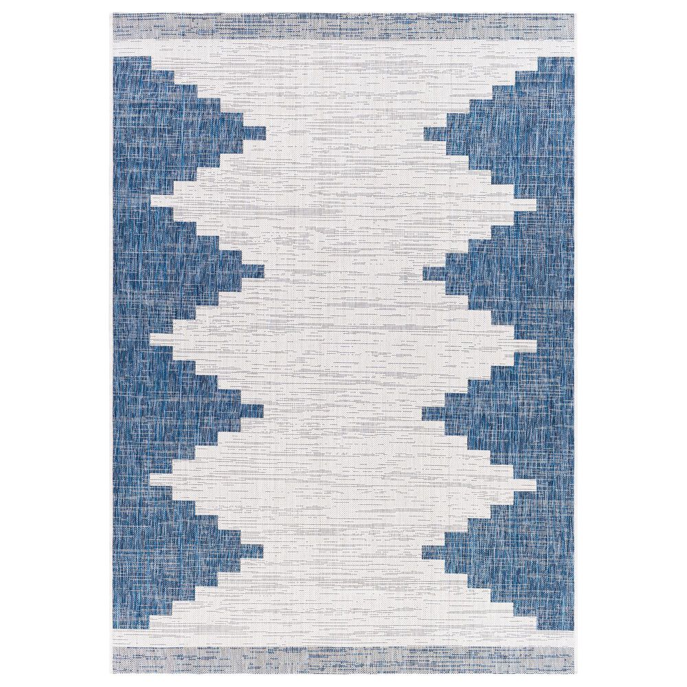 Surya Eagean EAG-2355 Dark Blue, Off-White, Navy and Pale Blue 2&#39; x 2&#39;11&quot; Indoor/Outdoor Area Rug, , large