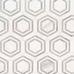 MS International Georama Grigio 2" x 2" Hexagon on 13" x 15" Marble Mosaic Sheet, , large