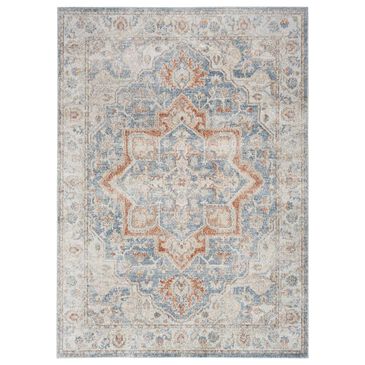 Nourison Astra Machine Washable ASW12 3"3" x 5" Denim and Multicolor Area Rug, , large