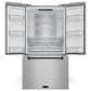 THOR KITCHEN Gordon Ramsay 17.5 Cu. Ft. Counter Depth French Door Refrigerator with Black Kit in Stainless Steel, , large