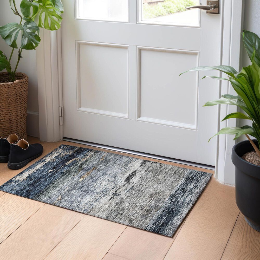 37B Nouveau NV3 2&#39;6&quot; x 3&#39;10&quot; Navy Indoor/Outdoor Area Rug, , large