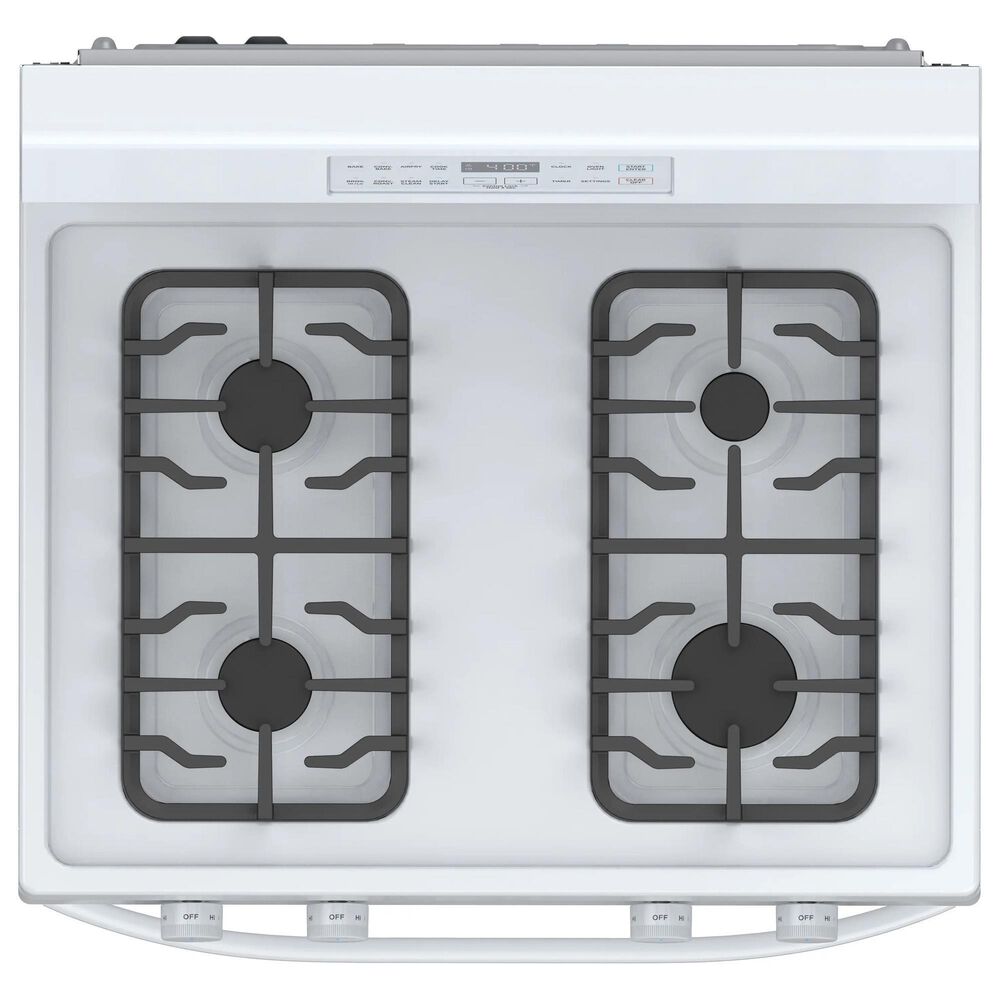 Midea 6.1 Cu. Ft. 4-Burner Freestanding Gas Range with Steam Cleaning in White, , large