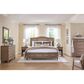 Riva Ridge Oxford King Sleigh Storage Bed in Tan with USB Ports, , large
