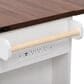 HOMLUX 53" Kitchen Island with Two Tempered Glass Cabinet Door in White, , large
