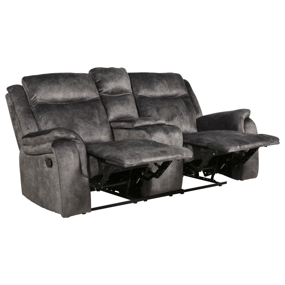 New Heritage Design Park City Manual Reclining Loveseat in Slate, , large