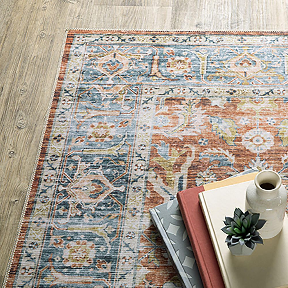 Oriental Weavers Charleston Distressed 2&#39; x 3&#39; Rust Area Rug, , large