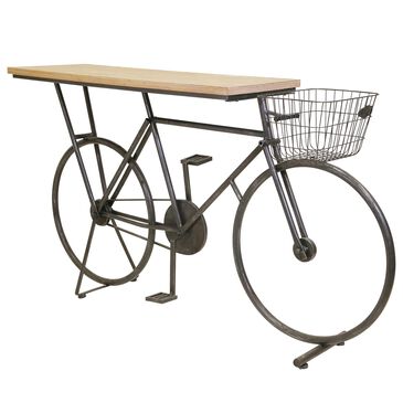 Sagebrook Home 64" Bicycle Console Table in Charcoal, , large