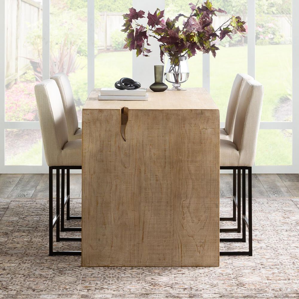 Blue Sun Designs Mayes Counter Stool in White Linen and Antique Black, , large