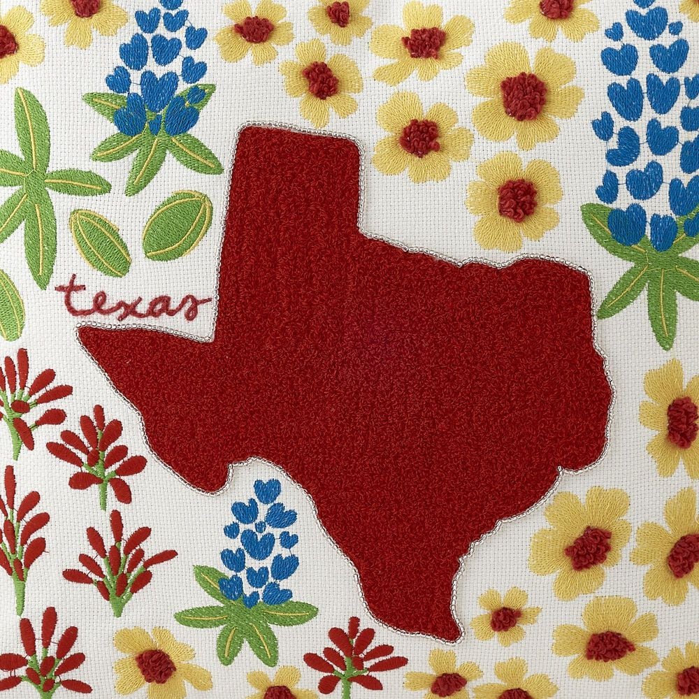 One Hundred 80 Degrees Texas Bloom Fabric Pillow, , large