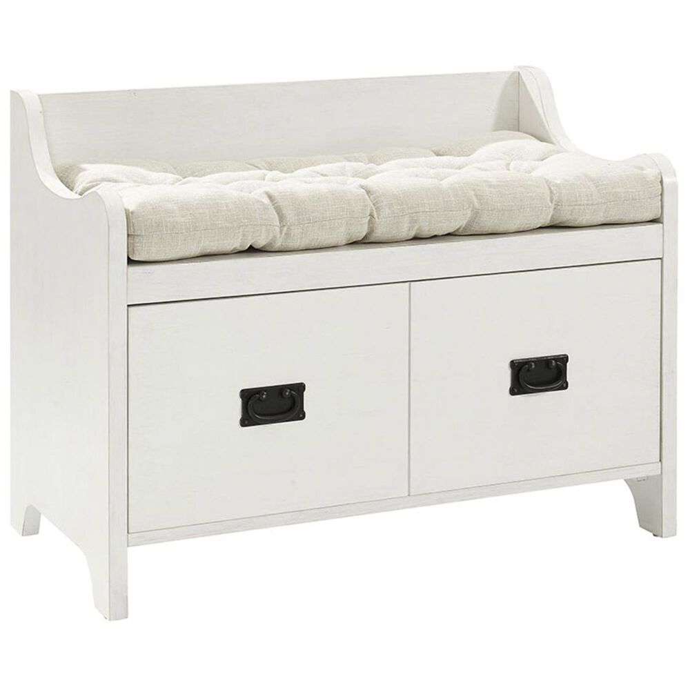 Crosley Furniture Fremont Storage Bench in White, , large