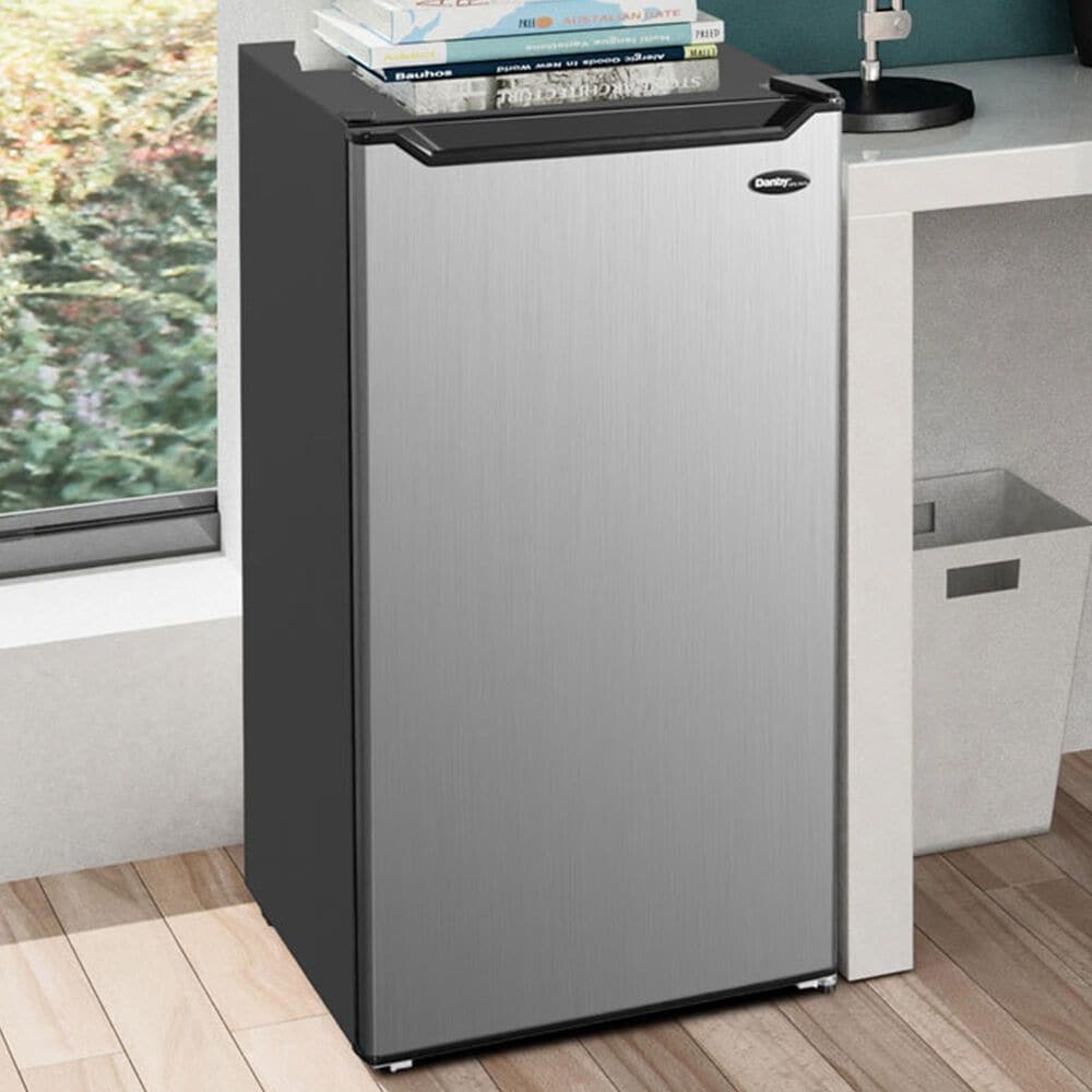 Danby 4.4 Cu. Ft. Compact Refrigerator with Vegetable Crisper in Stainless Steel, , large