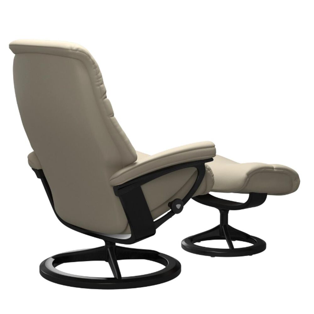 Stressless Sunrise Large Chair and Ottoman in Paloma Grey, , large