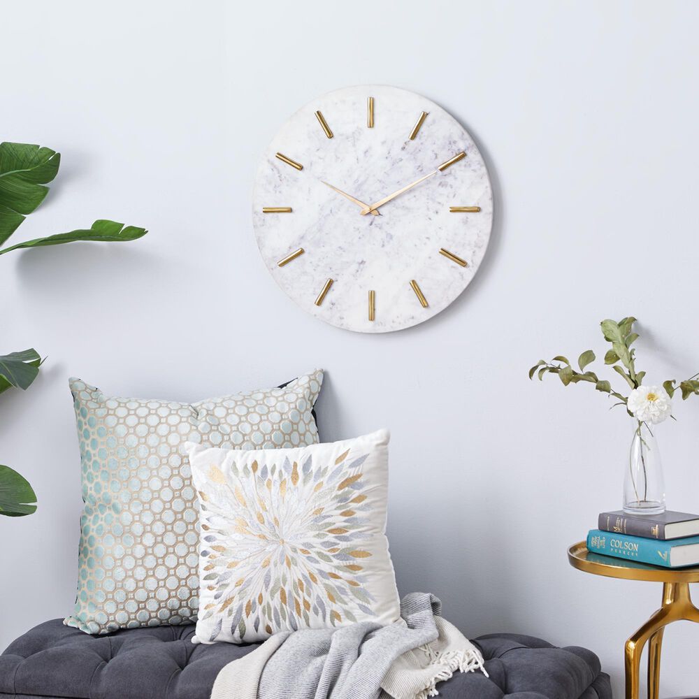 CosmoLiving by Cosmopolitan 20&quot; Wall Clock in White and Gray, , large