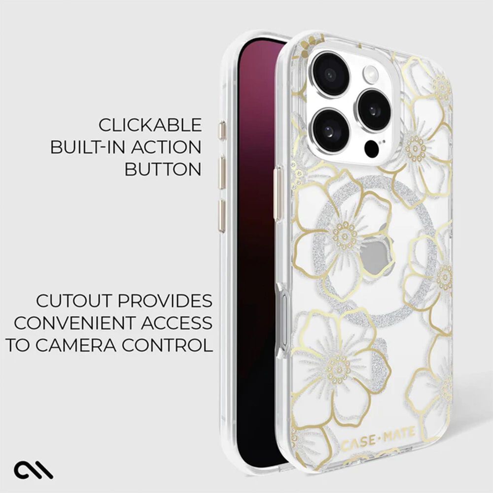 Case-Mate Floral Gems MagSafe Phone Case for the iPhone 16 Pro, , large