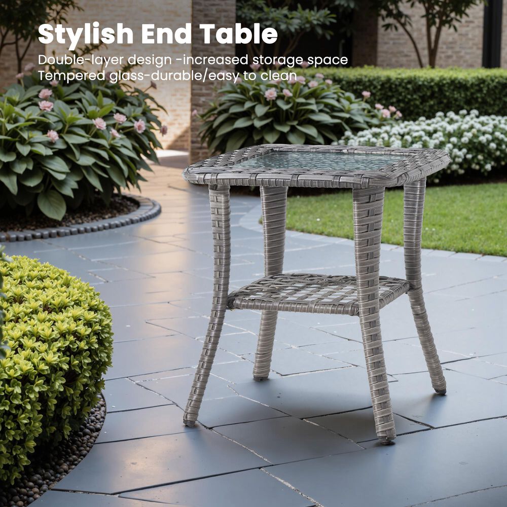 HOMLUX 7-Piece Patio Set in Denim Blue, , large