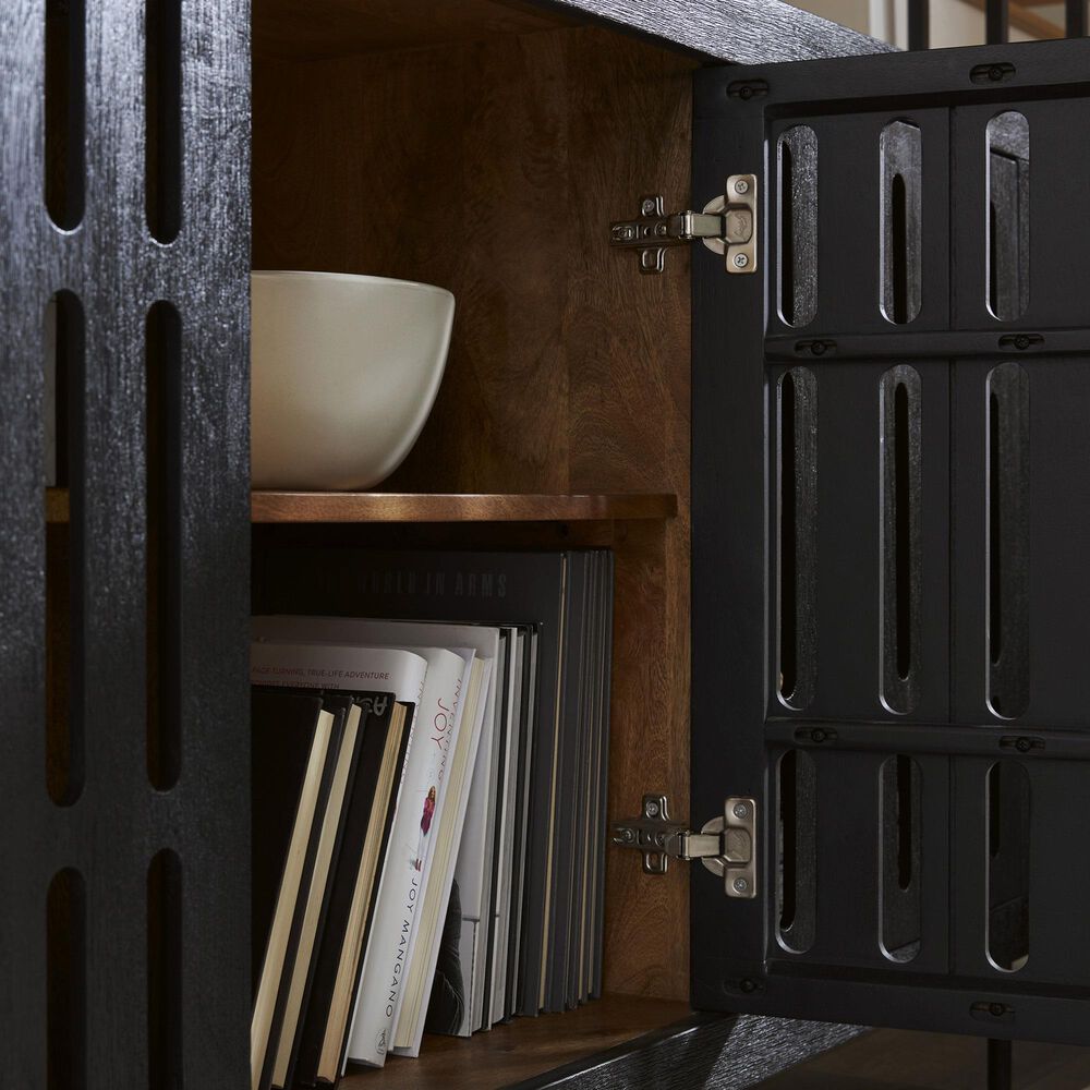 Ashley Vallisburg Accent Cabinet in Black and Natural, , large
