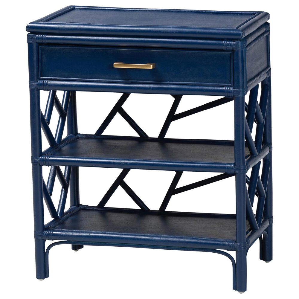 Baxton Studio Daina 1-Drawer Nightstand in Blue, , large