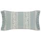 J. Queen New York Tranquility 12" x 20" Lumbar Pillow in Aqua, Cream and Gold, , large