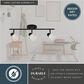 Vaxcel Dalton 3-Light Semi Flush Mount in Matte Black, , large