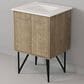 Lexora Home Lancy 24" Single Bathroom Vanity in Rustic Acacia with 2 cm White Quartz Top and Rectangular Sink, , large