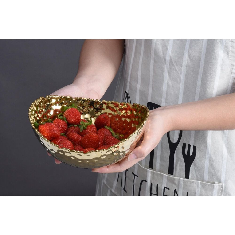 Pampa Bay 7.5&quot; Medium Oval Bowl in Gold, , large