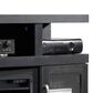 at HOME Cantilever 60" TV Stand with Fireplace Insert in Black, , large