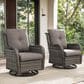 Sunwell Garden Patio Swivel Rocker Chair in Gray (Set of 2), , large