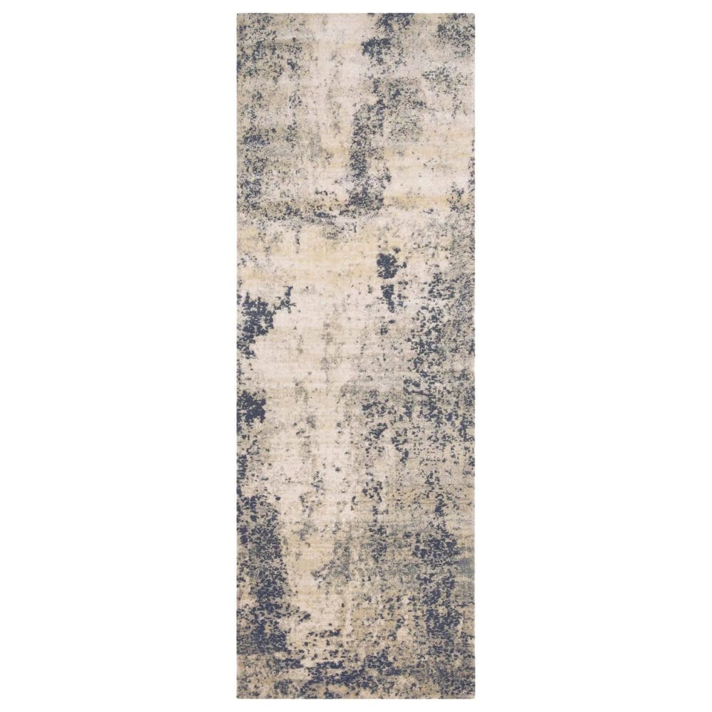 Loloi Teagan TEA-07 2"8" x 7"6" Natural and Denim Runner, , large
