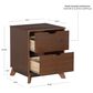 Linon Home Decor Polly 2-Drawer Nightstand in Walnut, , large