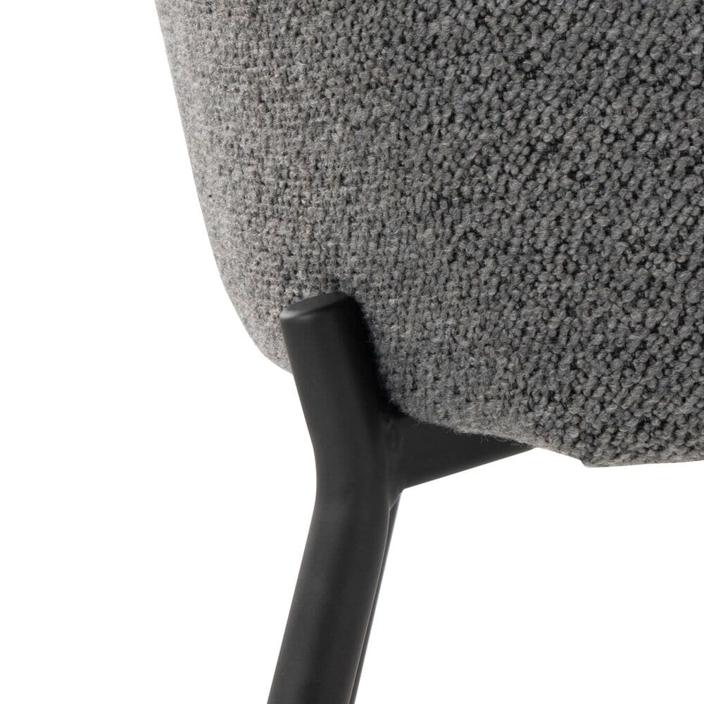 Lumisource York Side Chair with Dark Grey Upholstered in Black &#40;Set of 2&#41;, , large