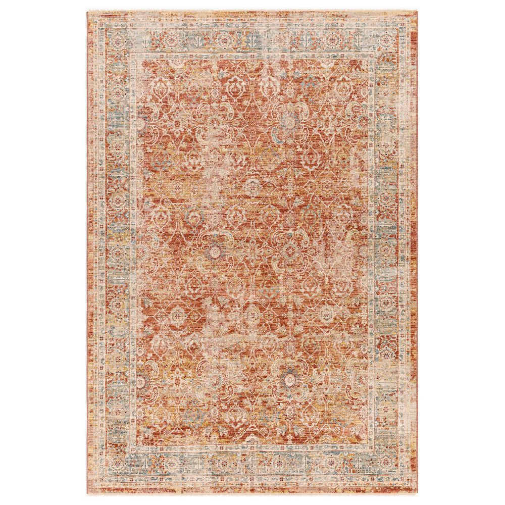 Surya Aspendos 12" x 15" Rust, Burgandy, Dusty Pink, Blue, Mustard, Taupe, Gray, Black and Cream Area Rug, , large
