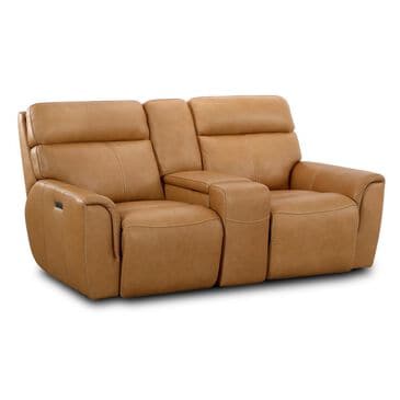 Sienna Designs Power Reclining Console Loveseat with Power Headrest in Everet Beige, , large