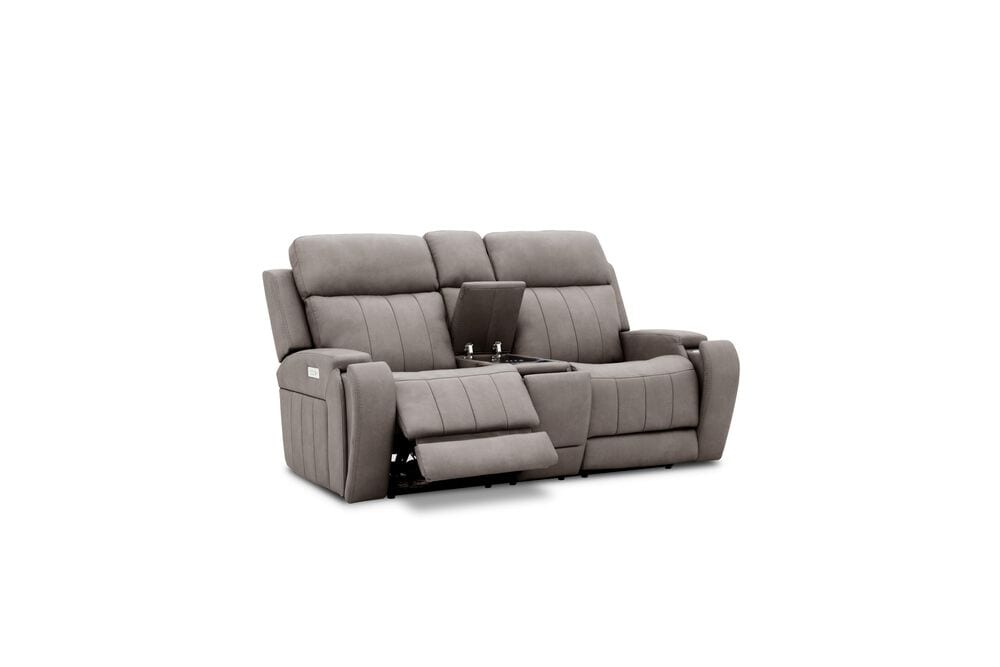 MotoMotion Power Reclining Console Loveseat with Audio in Capriccio Dove, , large