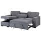 Modern Market Stationary Sofa Bed with Reversible Chaise in Light Grey, , large