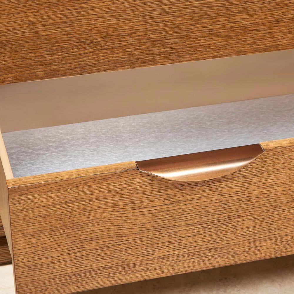 Vista Haus Portrait 5-Drawer Chest with LED Lights in Sienna Brown, , large