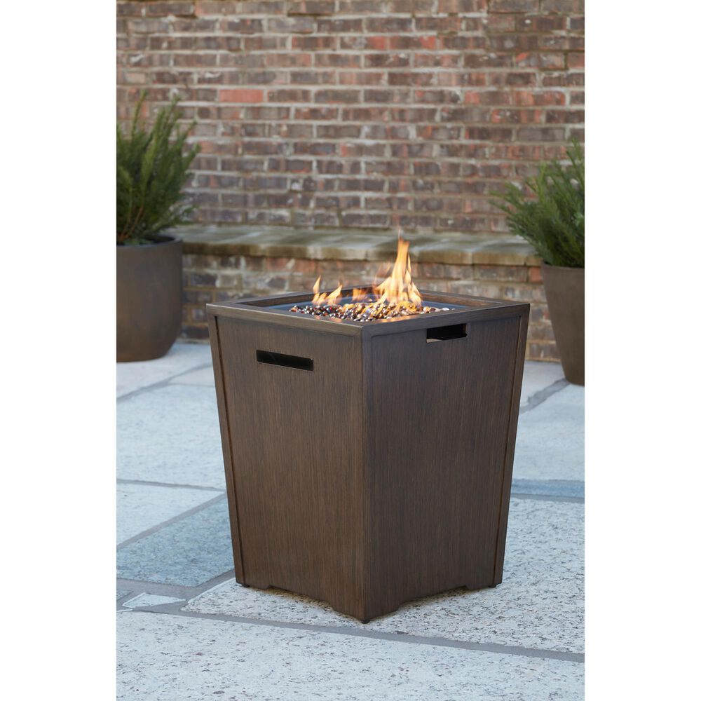 Ashley Rodeway South Square Fire Pit in Brown, , large