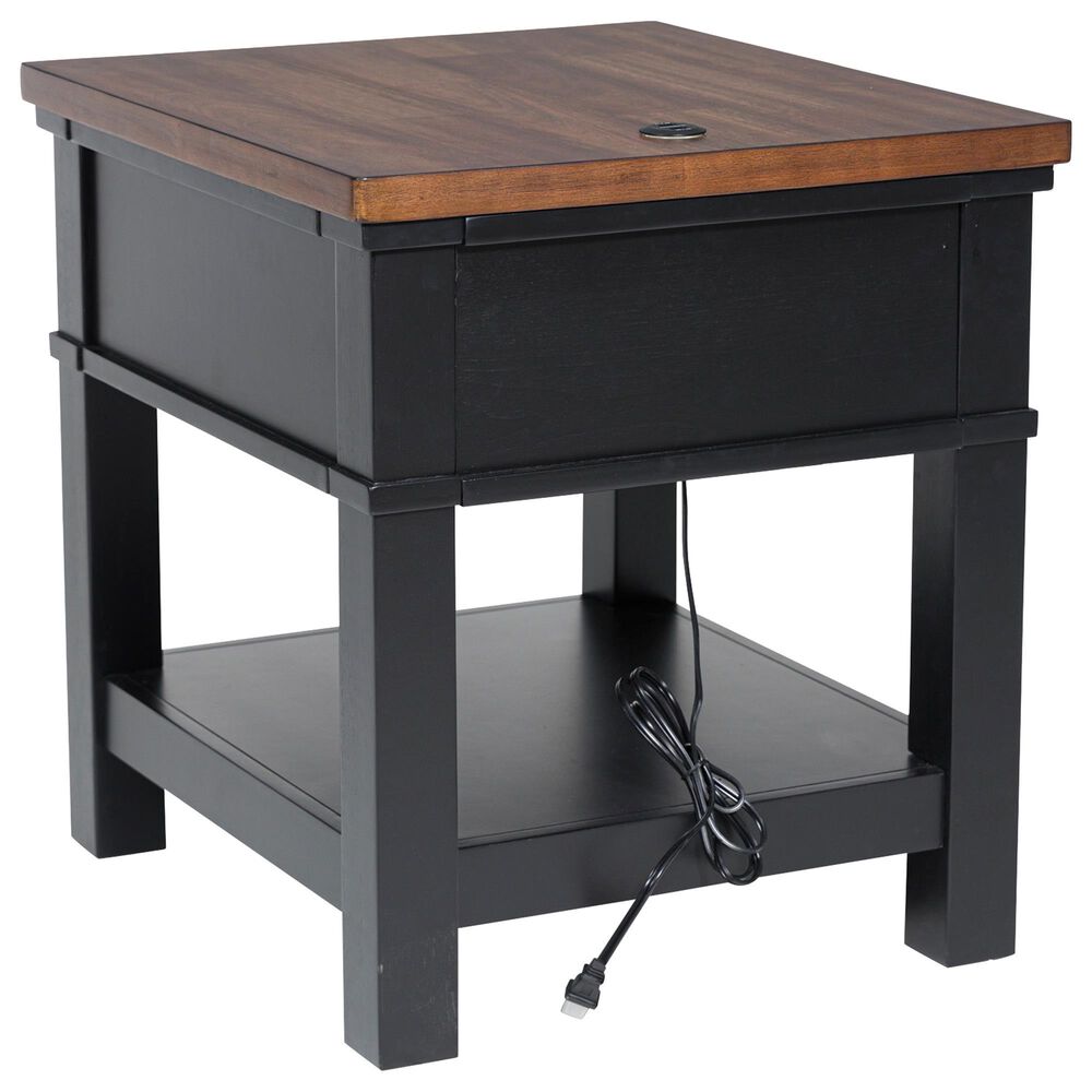 Ashley Wildenauer End Table in Warm Satin Black and Brown, , large
