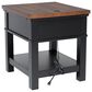 Ashley Wildenauer End Table in Warm Satin Black and Brown, , large