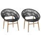 Hearth and Haven Cyril Outdoor Dining Chair in Gray (Set of 2), , large
