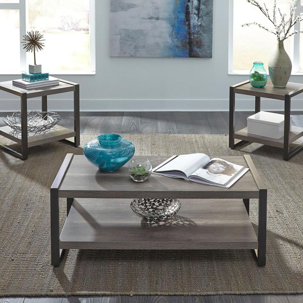 Belle Furnishings Tanners Creek 3-Piece Occasional Table in Greystone, , large