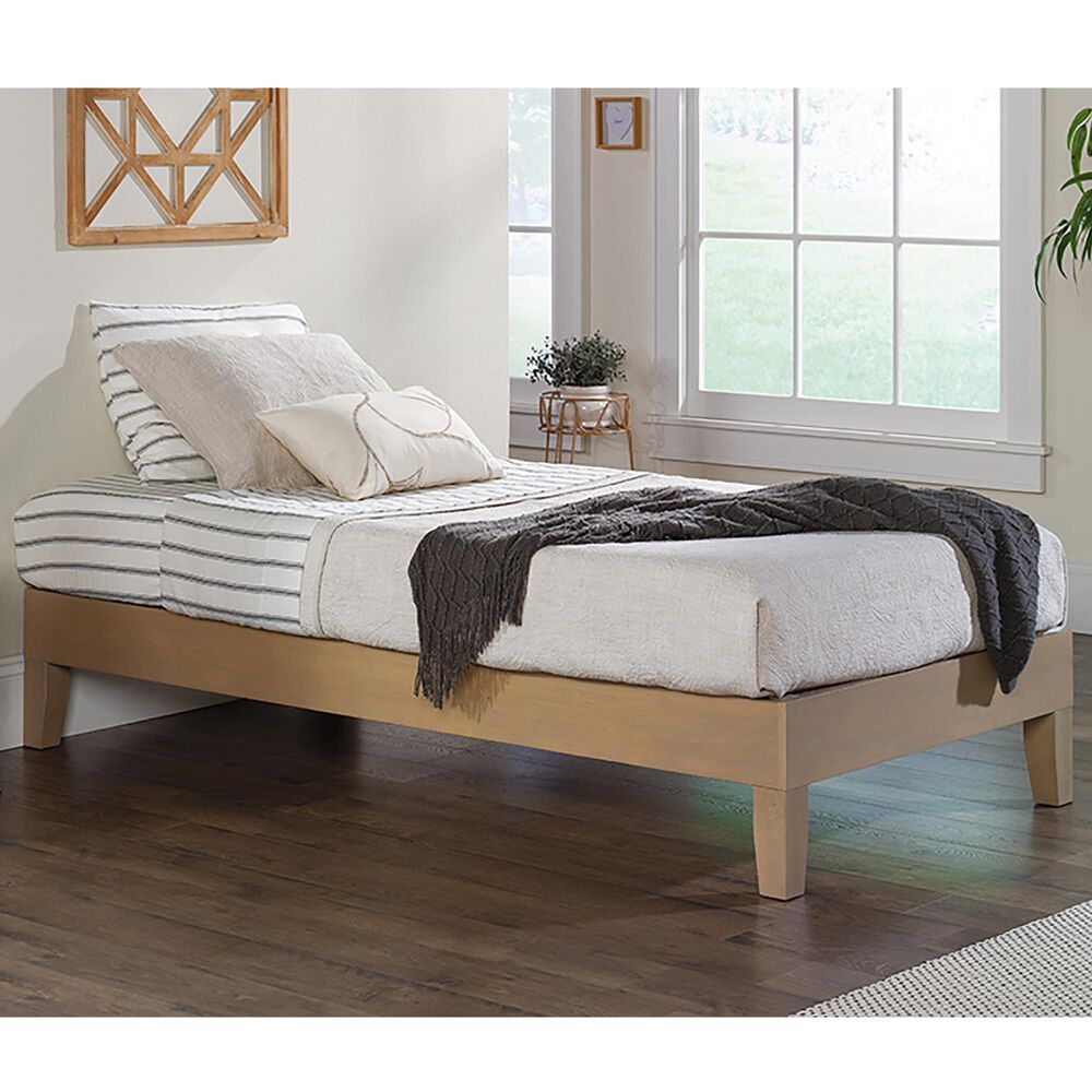Sauder Cannery Bridge Twin Platform Bed in Lintel Oak, , large