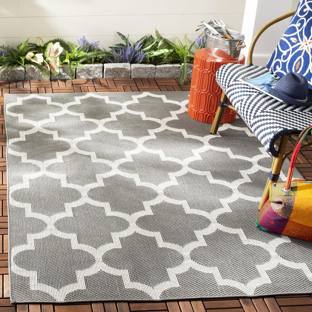Safavieh Bermuda BMU804F 9&#39; x 12&#39; Grey and Ivory Indoor/Outdoor Area Performance Rug, , large