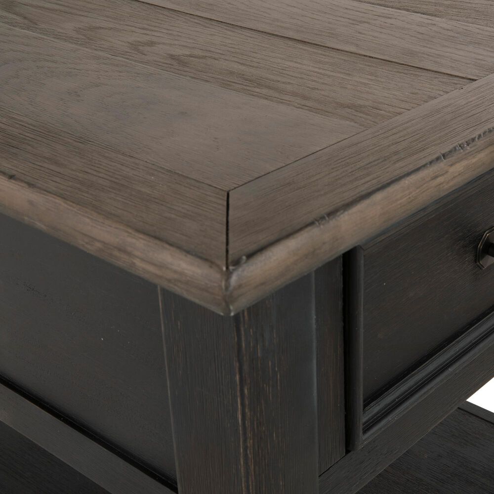 Ashley Tyler Creek Rectangular End Table in Grayish Brown/Black, , large
