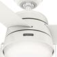 Hunter Aker 52" Ceiling Fan with LED Lights in Fresh White, , large