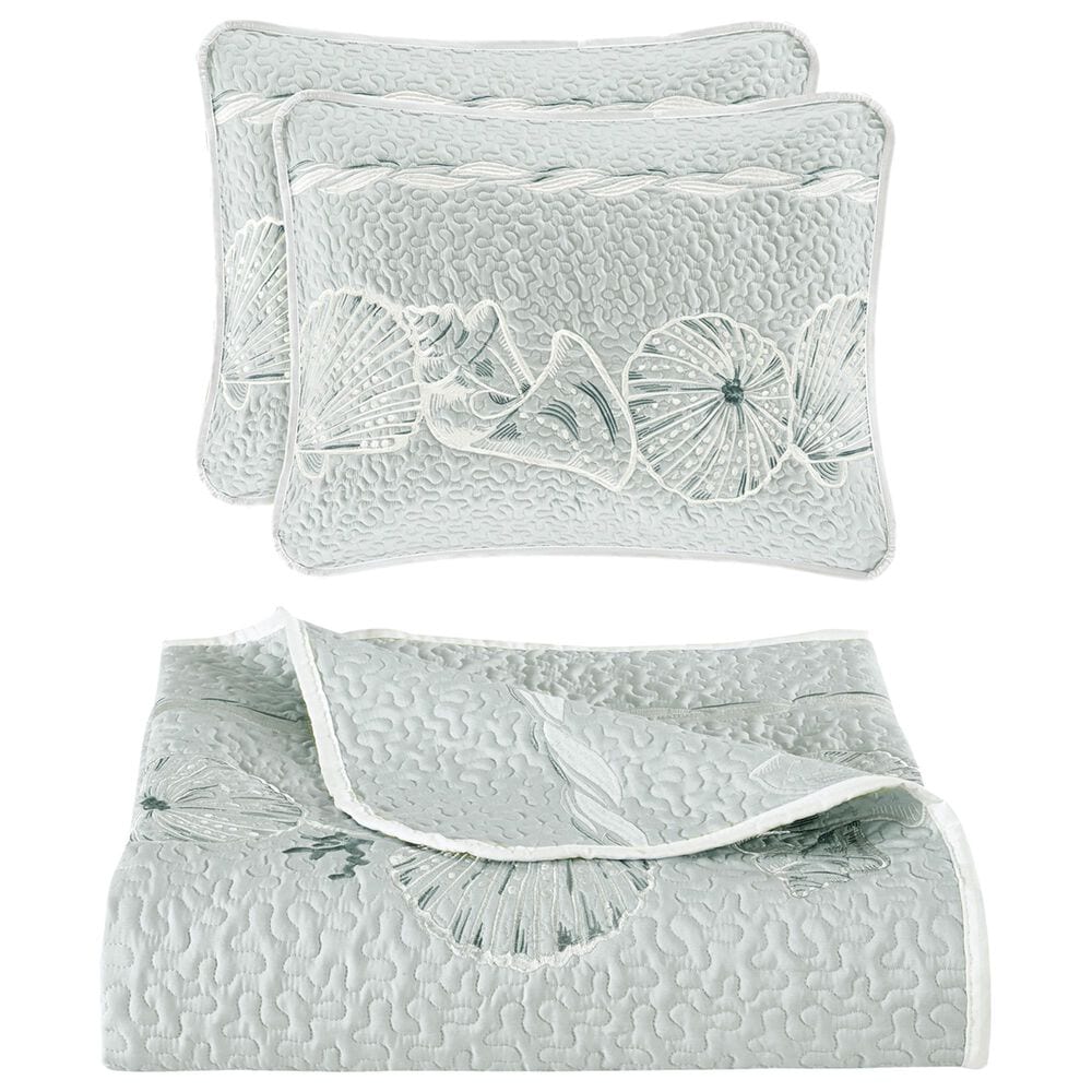 J. Queen New York Water"s Edge 3-Piece King/California King Quilt Set in Aqua, , large