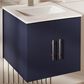 Lexora Home Geneva 24" Single Bathroom Vanity in Navy Blue with 2 cm White Quartz Top and Rectangular Sink, , large