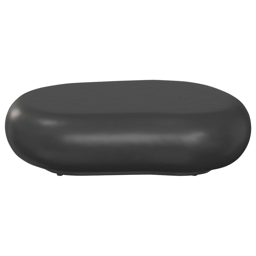 Sunset West Pebble Indoor/Outdoor Coffee Table in Dark Gray, , large