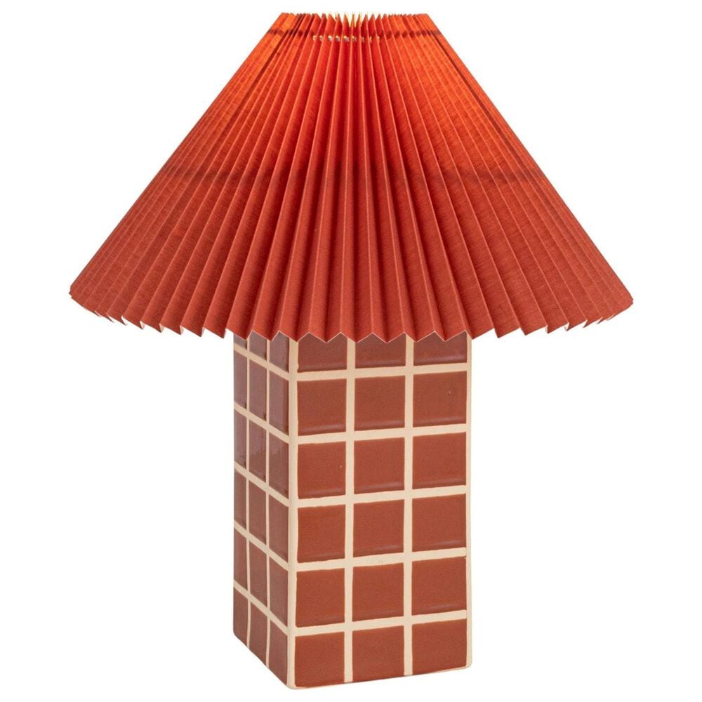 Creative Coop Zara Ceramic Table Lamp in Red, , large